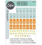 Sizzix A5 Clear Stamps With Framelits Die By 49 And Market - Tab Stamp Alpha