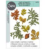 Sizzix A5 Clear Stamps With Framelits Die By 49 And Market - Forever Leaves