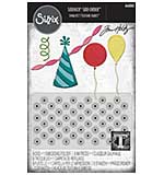 Sizzix 2D Texture Fades with Thinlits Die by Tim Holtz Vault Side Order Celebrate (1+8pcs)