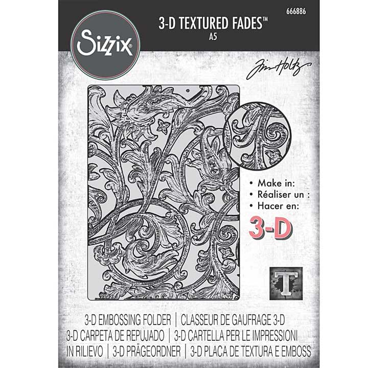 Sizzix 3D Texture Fades by Tim Holtz A5 Entangled LARGE