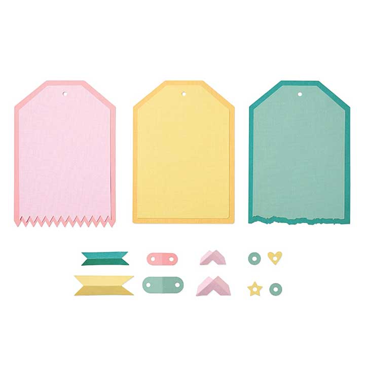 Sizzix Thinlits Die by 49 and Market Snap and Swap Large Tags (17pcs)