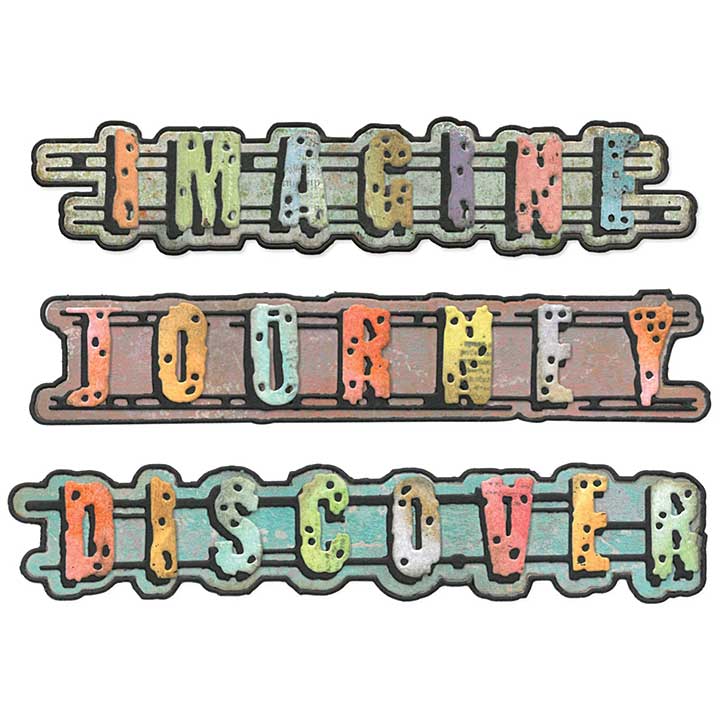Sizzix Thinlits Die by Seth Apter Word Wafers #1 (28pcs)