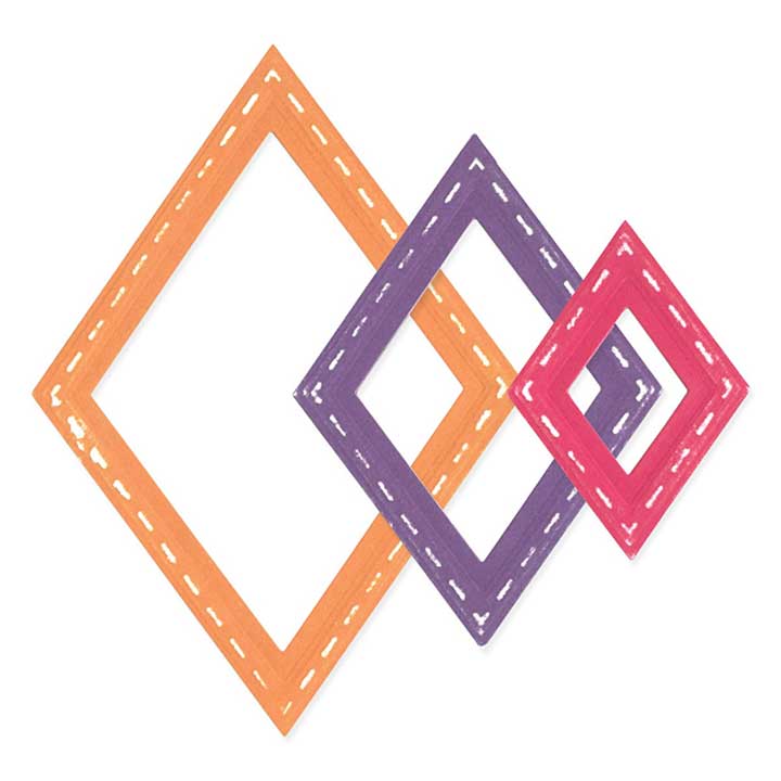Sizzix Framelits Die by Stacey Park Fanciful Katy Deco Diamonds (13pcs)