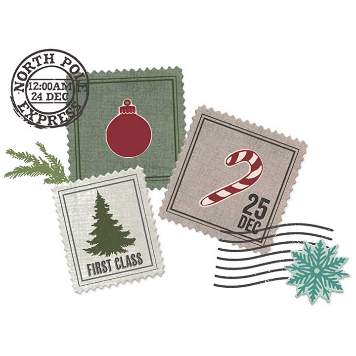 SO: Sizzix Framelits Die with Stamps by 49 and Market Special Delivery (11+27pcs)
