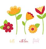 Sizzix Clear Stamps by Catherine Pooler Whimsy Bloom #1 (22pcs)