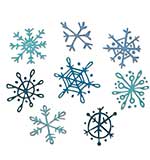 Sizzix Thinlits Die by Tim Holtz Scribbly Snowflakes (8pcs)