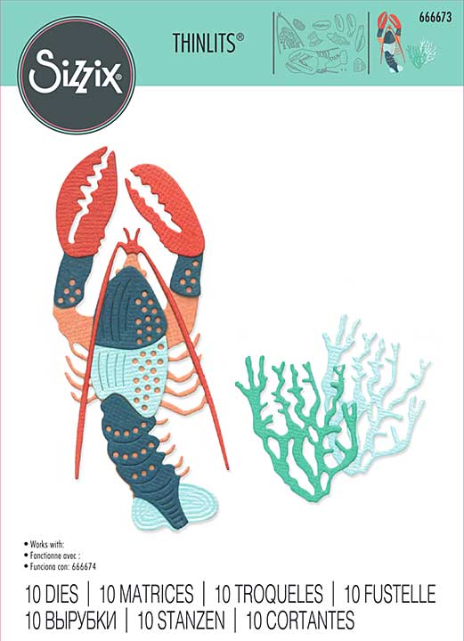 Sizzix Thinlits Die Ocean Critters (10pcs)