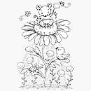 SO: Tina Wenke - Clear Stamp - Mouse on Orange Daisy