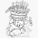 SO: Tina Wenke - Clear Stamp - Mouse Carrying Cake