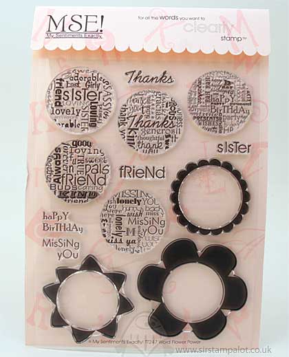 SO: MSE Clear Stamps - Word Flower Power