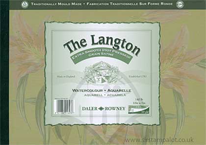 SO: The Langton 10x7 - Extra Smooth Hot Pressed Grain - Watercolour Pad (12 Sheets 140lb)