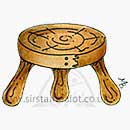 Molly Blooms - Wooden Milking Stool