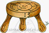 Molly Blooms - Wooden Milking Stool