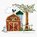 Molly Blooms - Farmyard Barn Background