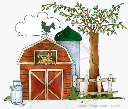 Molly Blooms - Farmyard Barn Background