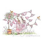 SO: Wild Rose Studio Clear Stamp - Annabelle with bunting