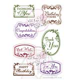 SO: Wild Rose Studio Clear Stamp set - Vintage labels