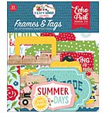 Echo Park Cardstock Ephemera 33pk - Frames & Tags, A Slice Of Summer