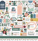 Lets Create Cardstock Stickers 12X12 - Elements