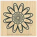 SO: Outline Rubber Stamps - Oval Posy Small