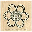 SO: Outline Rubber Stamps - Round Posy Small