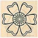 SO: Outline Rubber Stamps - Wavy Posy Large