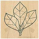 SO: Outline Rubber Stamps - Posy Leaf 1