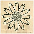 SO: Outline Rubber Stamps - Oval Posy Large