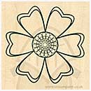 SO: Outline Rubber Stamps - Wavy Posy Large