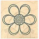 SO: Outline Rubber Stamps - Round Posy Large