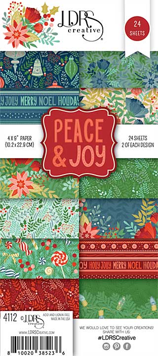 LDRS Creative - Paper Pack - Peace and Joy (4x9)