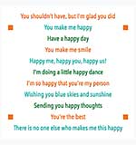 LDRS Creative Happy Me, Happy You Sentiment Stack 4x4 Inch Clear Stamps (LDRS3357) (DISCONTINUED)