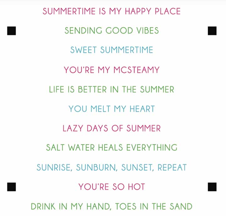 LDRS Creative Summer Fun Sentiment Stack 4x4 Inch Clear Stamps (LDRS3389) (DISCONTINUED)