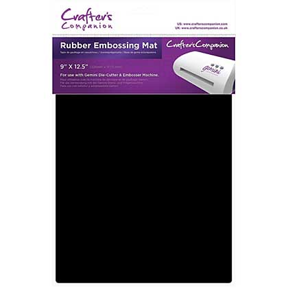Crafters Companion Gemini Accessories Rubber Embossing Mat, Black