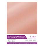 Crafter's Companion Centura Metallic Single Colour 10 Sheet Pack - Rose Gold