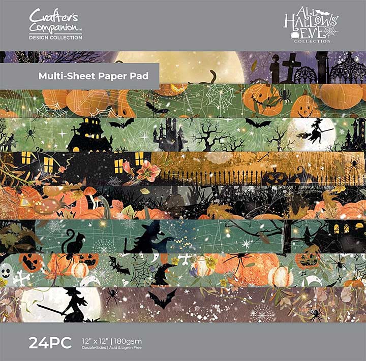 SO: Crafters Companion All Hallows Eve 12x12 Inch Paper Pad (DES-AHE-PAD12)