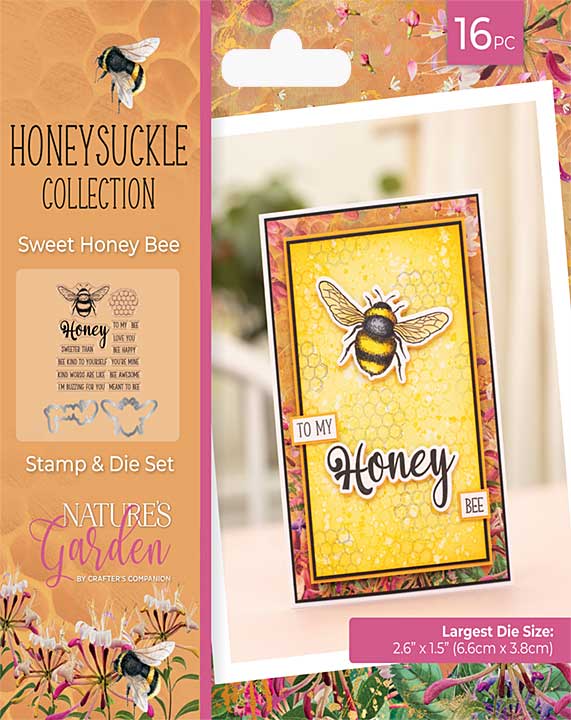 Crafters Companion Honeysuckle Clear Stamp Sweet Honeybee (NG-HS-STD-SWHB)