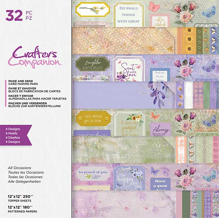 Crafters Companion Make and Send All Occasions 12x12 Inch Card Making Pad