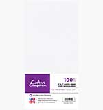 Crafters Companion Card and Envelopes 6x6 Inch White Linen (100pcs)