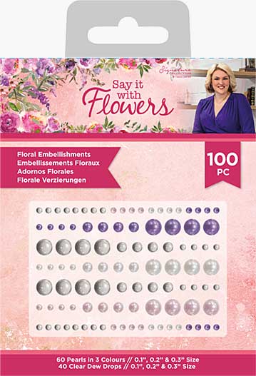 Crafters Companion Say It With Flowers Floral Embellishments
