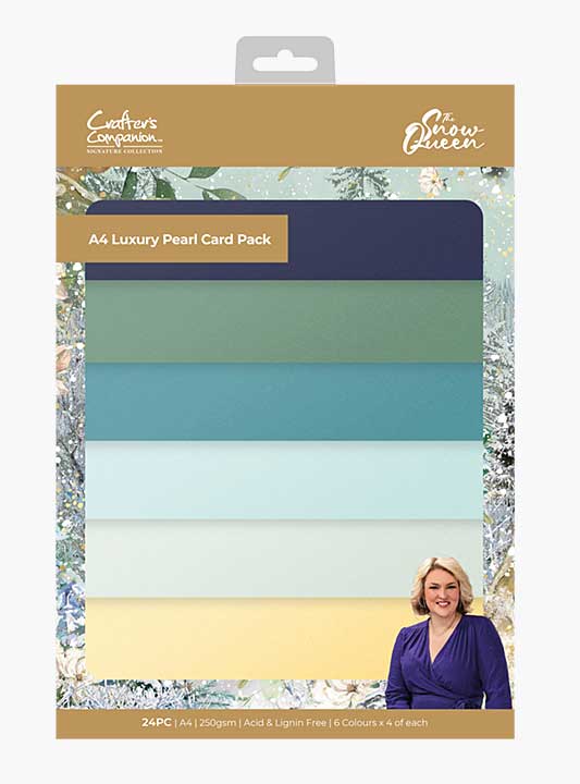 SO: Crafters Companion Sara Signature The Snow Queen Luxury Pearl Card A4
