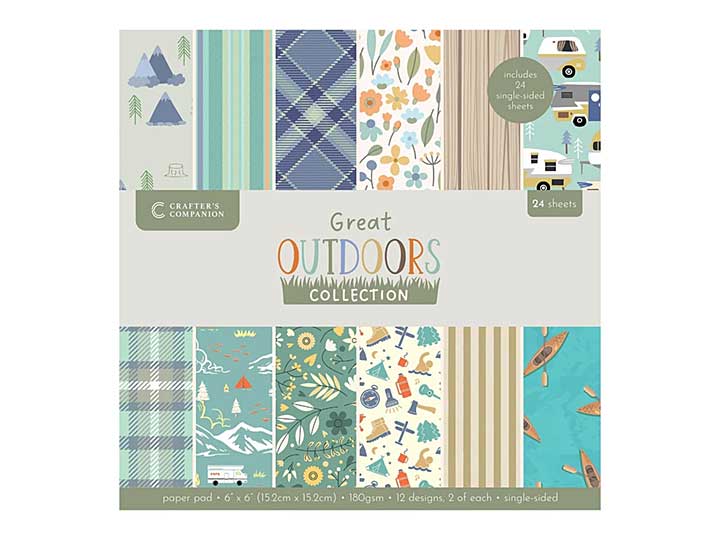 Crafters Companion The Great Outdoors 6x6 Inch Paper Pad