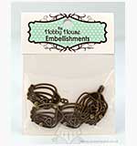 SO: Hobby House Charms - Bird Cage w Hearts - Brass