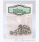SO: Hobby House Charms - Ornate Hearts - Silver