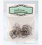 SO: Hobby House Charms - Interlocking Double Hearts - Silver