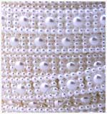 SO: Pearl Strings Square Pattern White (1 metre)