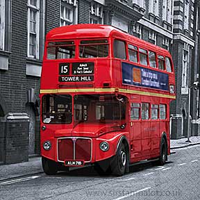 SO: Red Bus London City British Design Tissue Napkins Decoupage Part