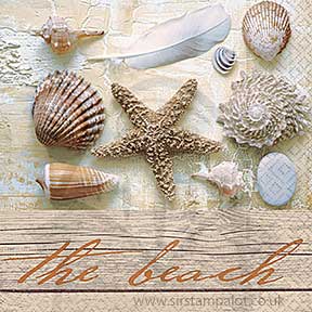 SO: Beach Shells Starfish Nautical Design Tissue Napkins Decoupa