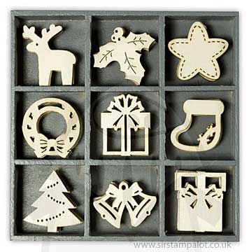 SO: Wood Embellishment Box - Christmas Various #2