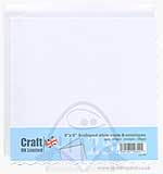 SO: Craft UK Ltd 8x8 inch Scalloped Square Cards and Envelopes White